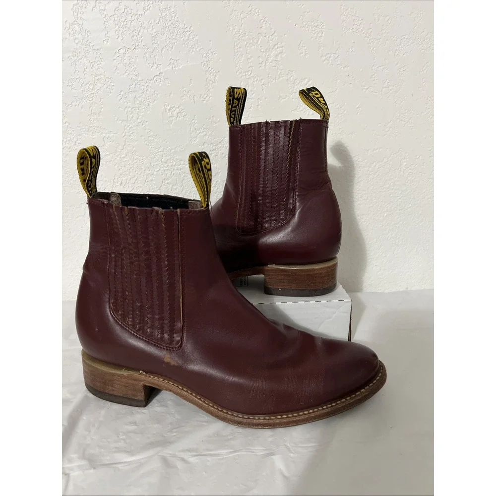 Potro Salvaje Mexican Genuine Leather Boots Mens 28 Mexico 9.5-10 US Charro Red